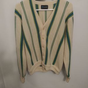 Vintage 1970's Striped Jockey Trophy Cardigan Size Large